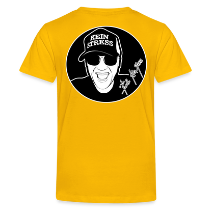 Boscho Kein Stress ® Teenager Premium T-Shirt - Sonnengelb