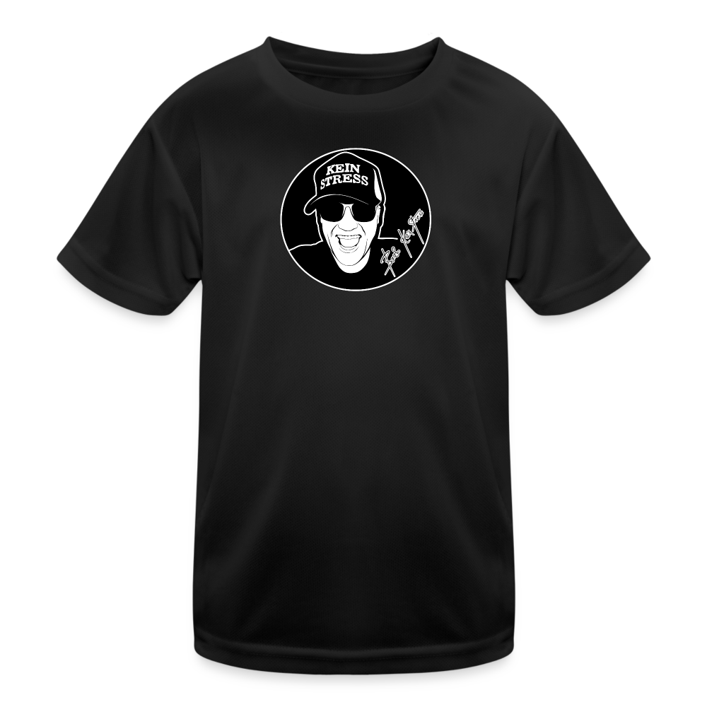 Boscho Kein Stress ® Kinder Funktions-T-Shirt - Schwarz