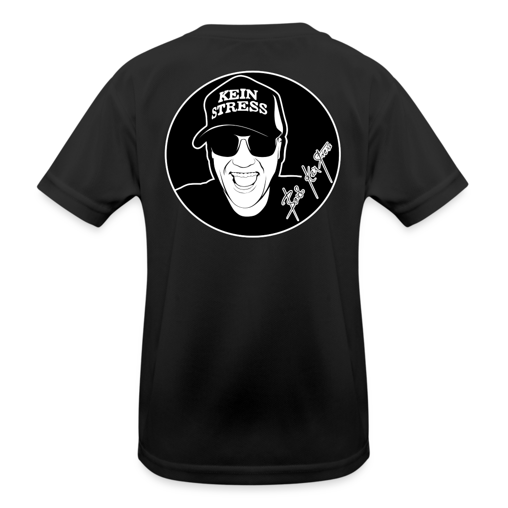 Boscho Kein Stress ® Kinder Funktions-T-Shirt - Schwarz