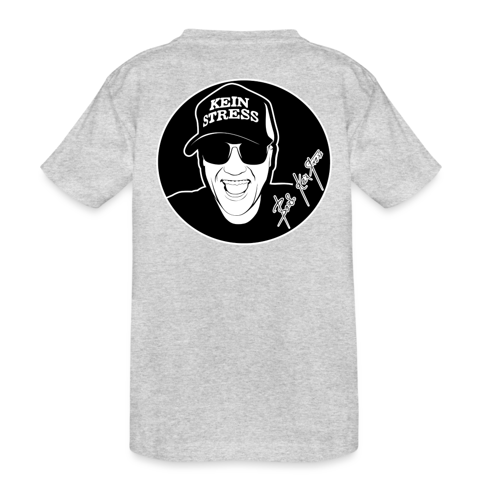 Boscho Kein Stress ® Kinder Heavy Cotton T-Shirt - Grau meliert