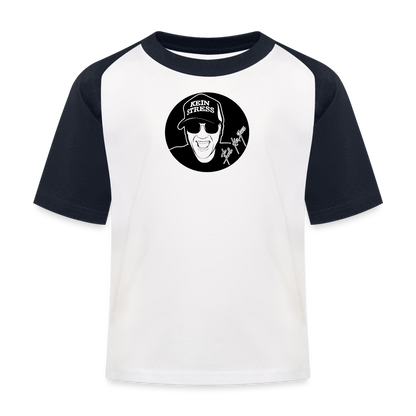 Boscho Kein Stress ® Kinder Baseball T-Shirt - Weiß/Navy