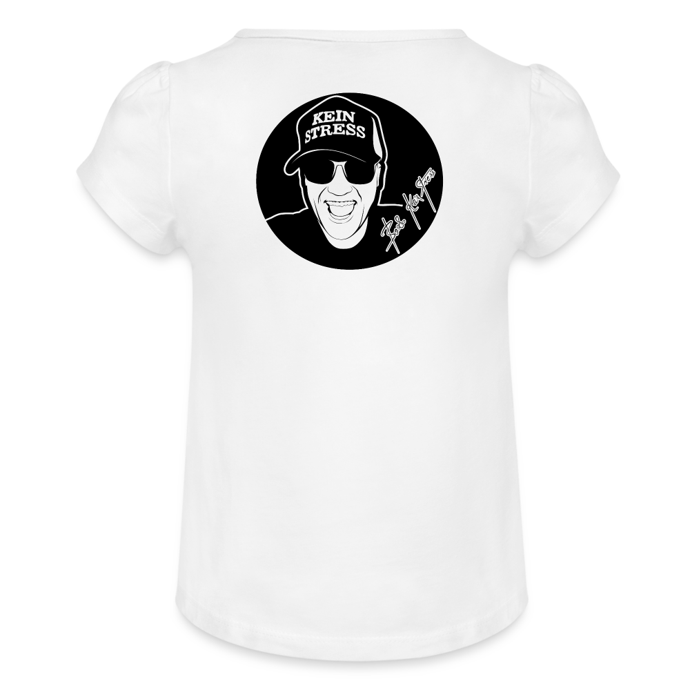 Boscho Kein Stress ® Mädchen-T-Shirt mit Raffungen - weiß