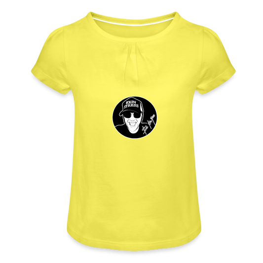 Boscho Kein Stress ® Mädchen-T-Shirt mit Raffungen - Gelb