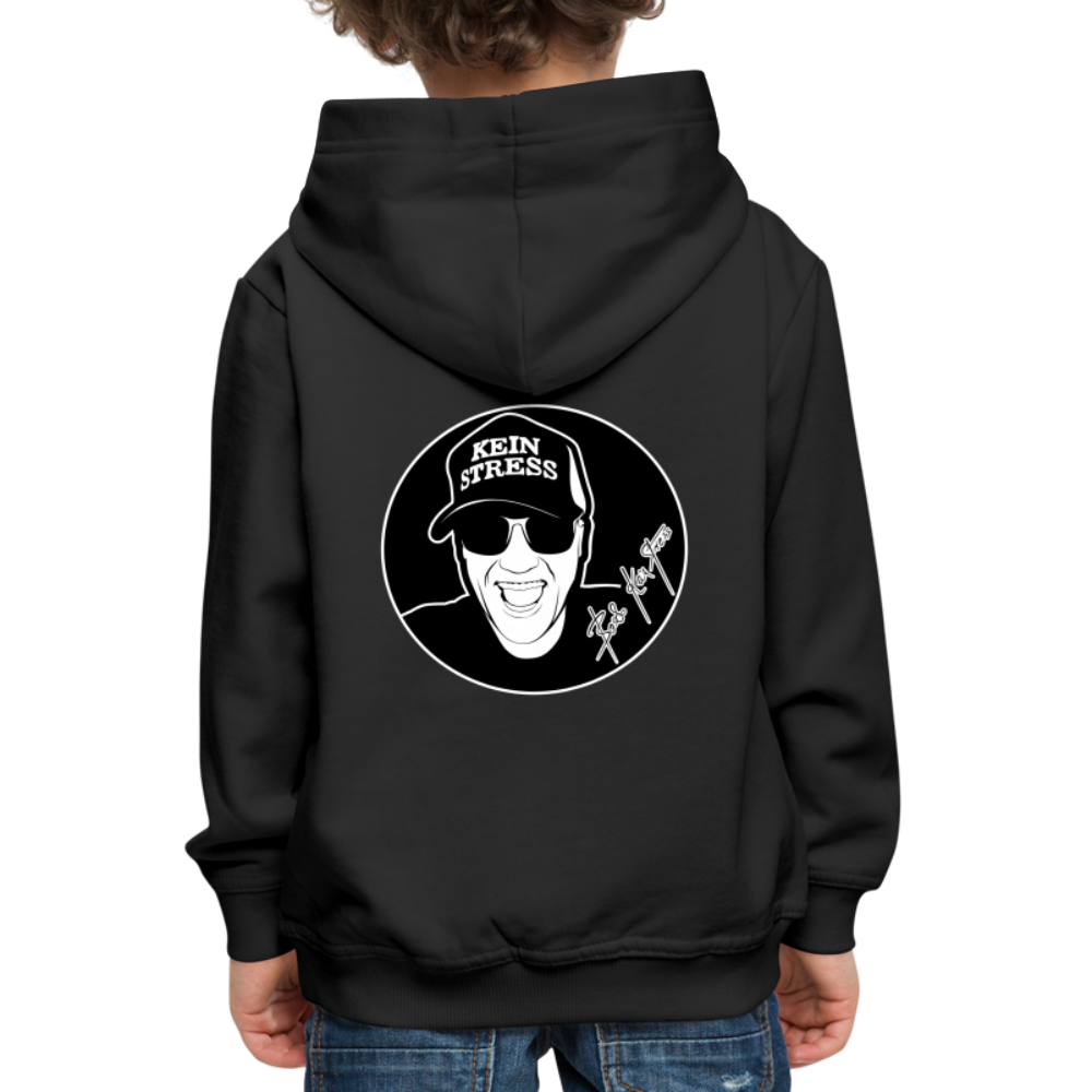 Boscho Kein Stress ® Kinder Premium Hoodie - Schwarz