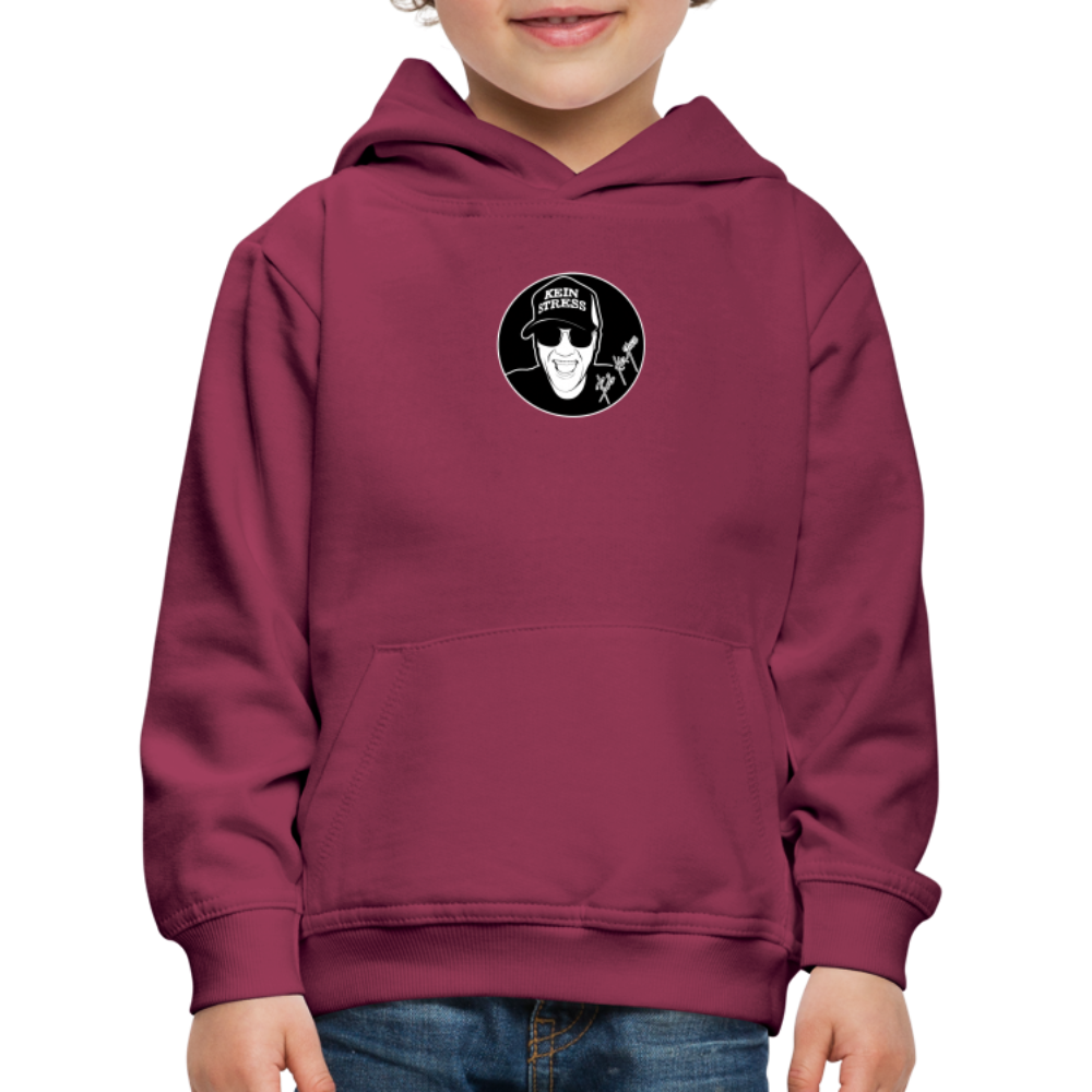 Boscho Kein Stress ® Kinder Premium Hoodie - Bordeaux