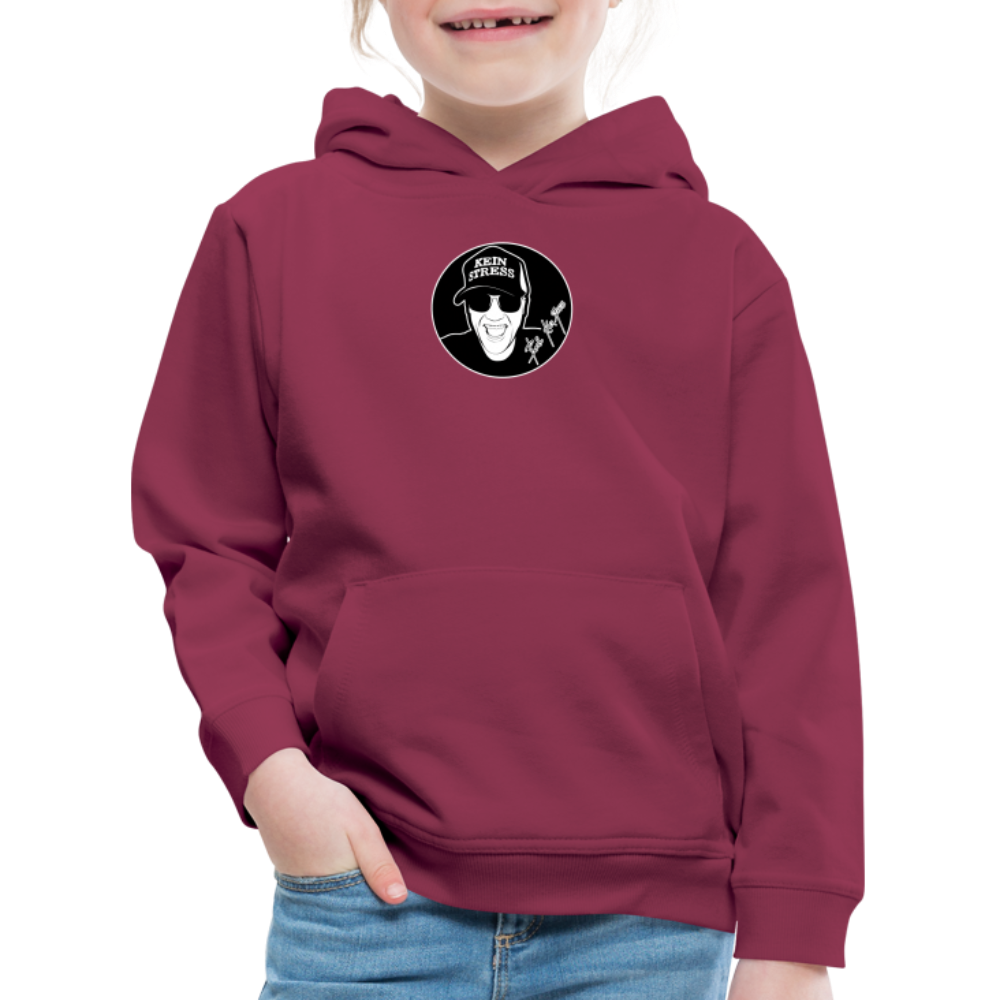 Boscho Kein Stress ® Kinder Premium Hoodie - Bordeaux