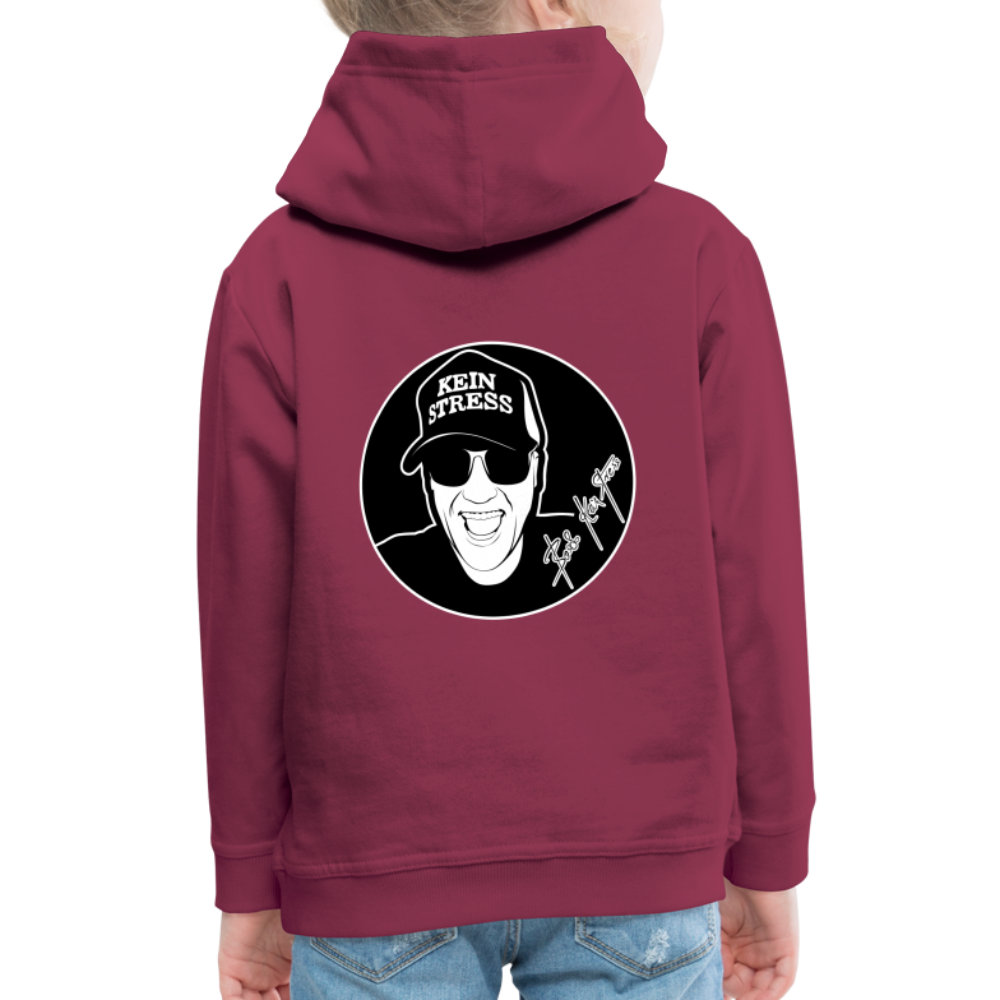 Boscho Kein Stress ® Kinder Premium Hoodie - Bordeaux