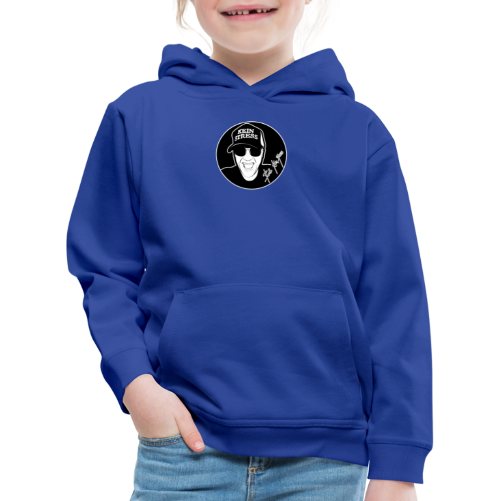 Boscho Kein Stress ® Kinder Premium Hoodie - Royalblau