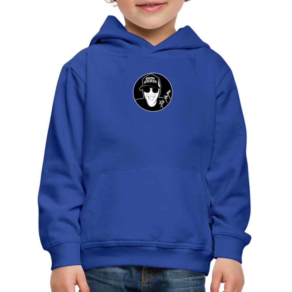 Boscho Kein Stress ® Kinder Premium Hoodie - Royalblau