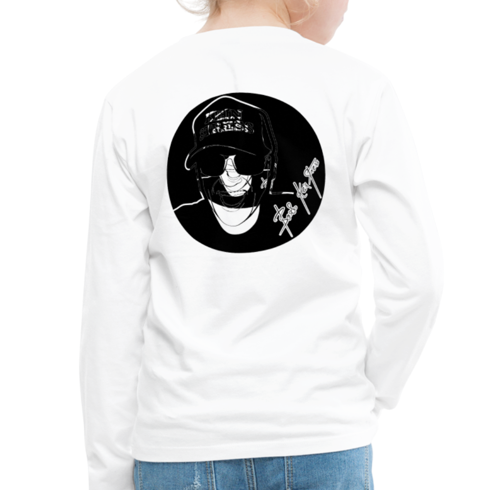 Boscho Kein Stress ® Kinder Premium Langarmshirt - weiß