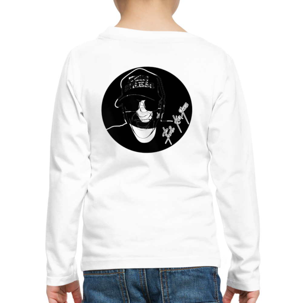 Boscho Kein Stress ® Kinder Premium Langarmshirt - weiß