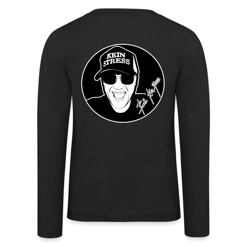 Boscho Kein Stress ® Kinder Premium Langarmshirt - Schwarz