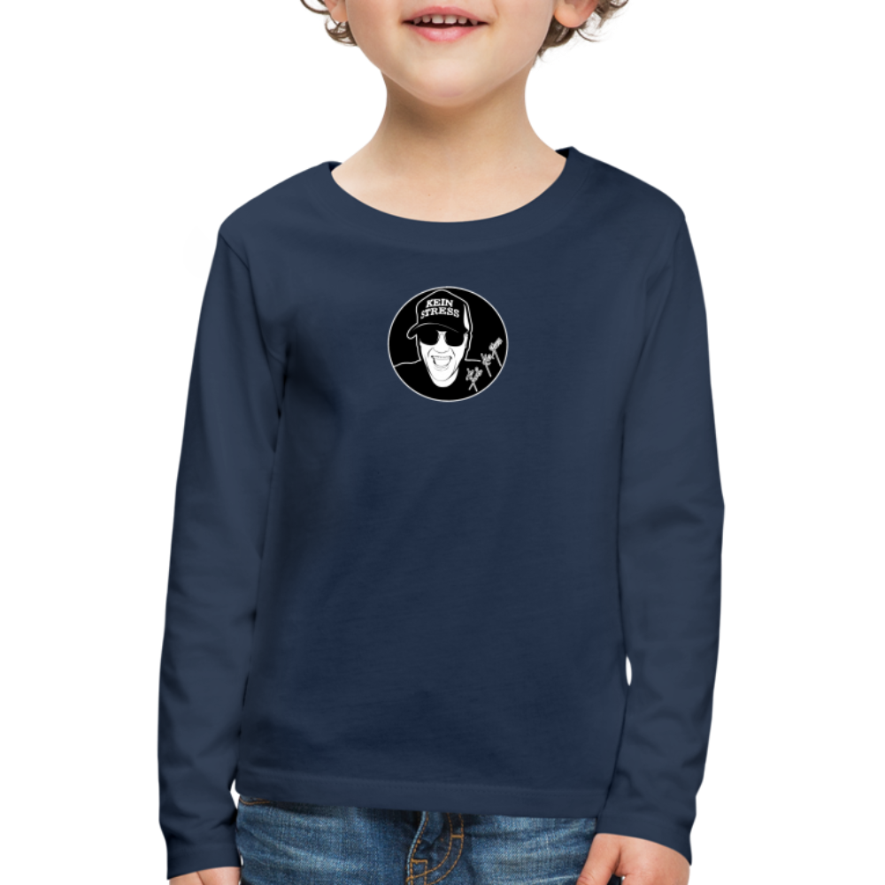 Boscho Kein Stress ® Kinder Premium Langarmshirt - Navy