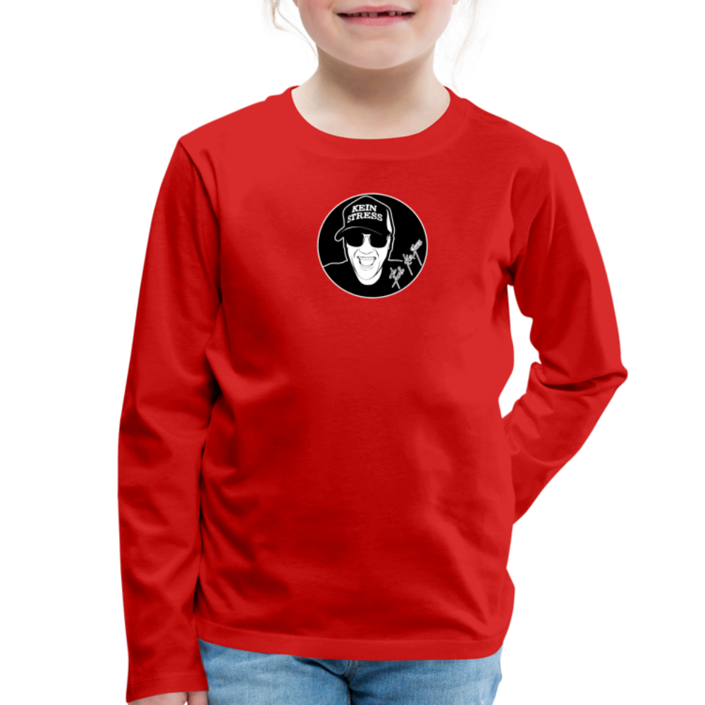 Boscho Kein Stress ® Kinder Premium Langarmshirt - Rot