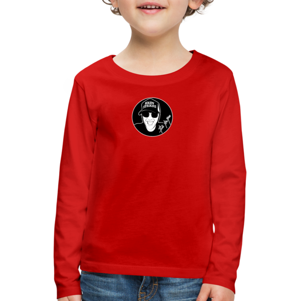 Boscho Kein Stress ® Kinder Premium Langarmshirt - Rot