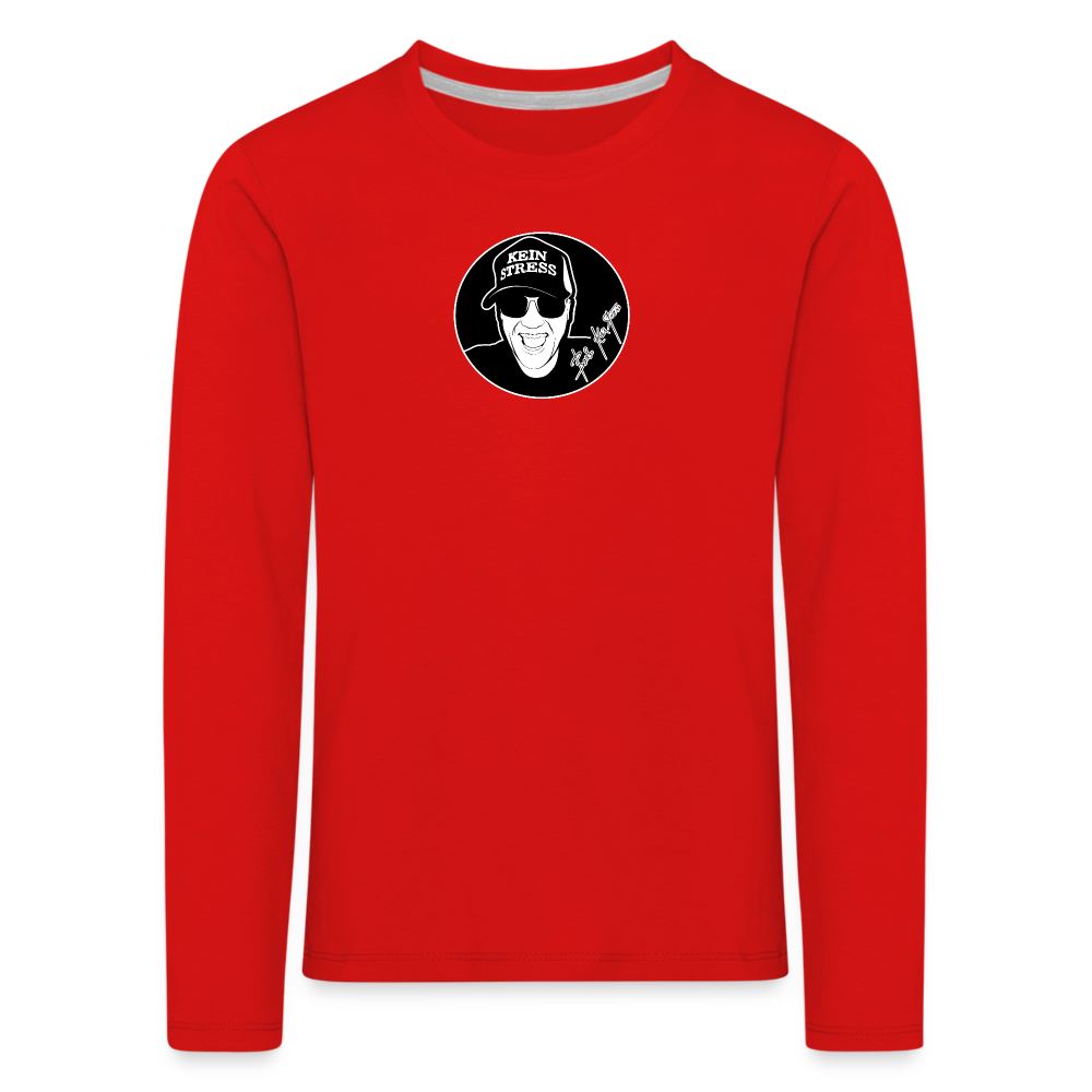 Boscho Kein Stress ® Kinder Premium Langarmshirt - Rot