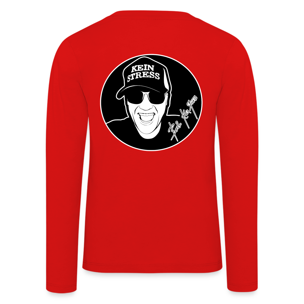 Boscho Kein Stress ® Kinder Premium Langarmshirt - Rot