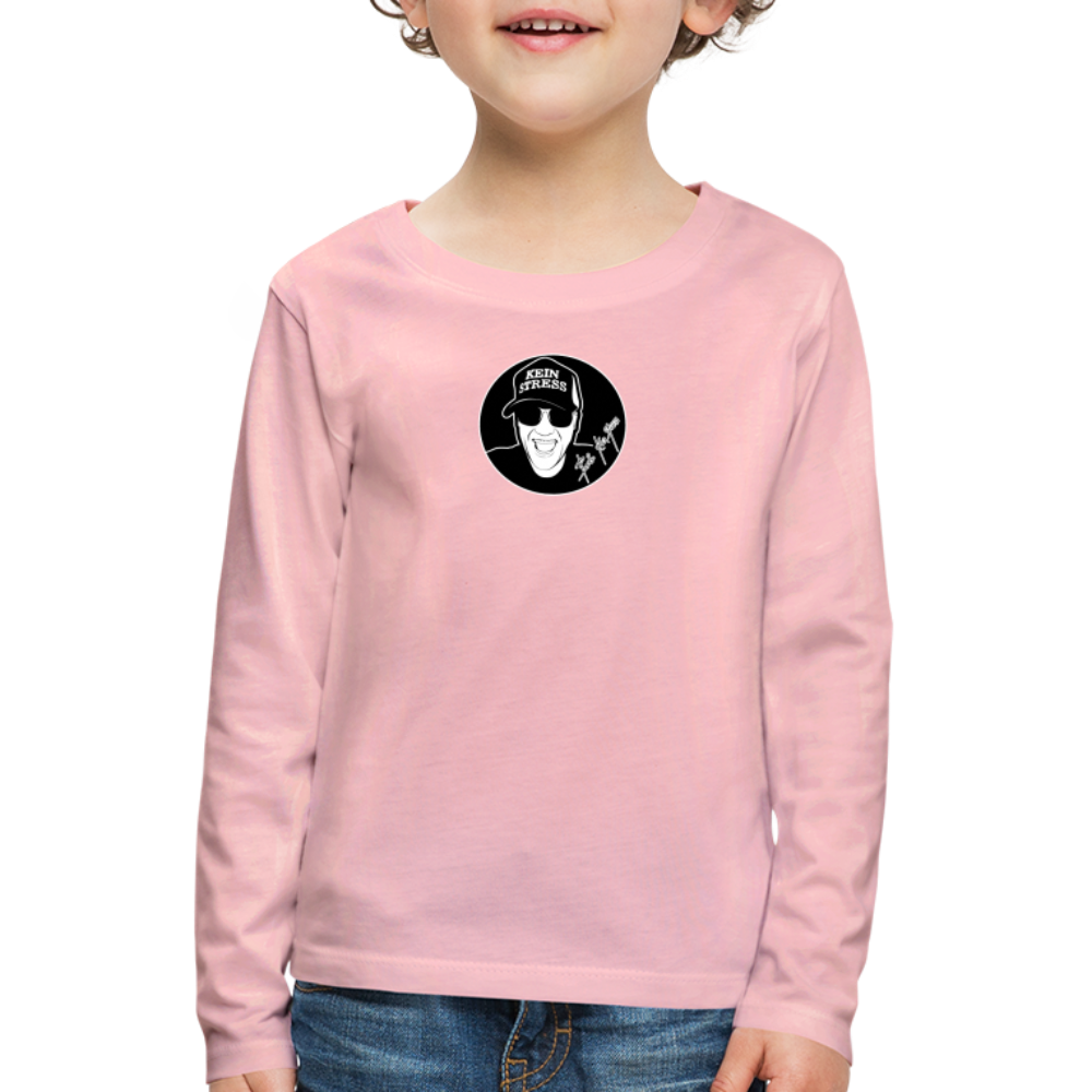 Boscho Kein Stress ® Kinder Premium Langarmshirt - Hellrosa