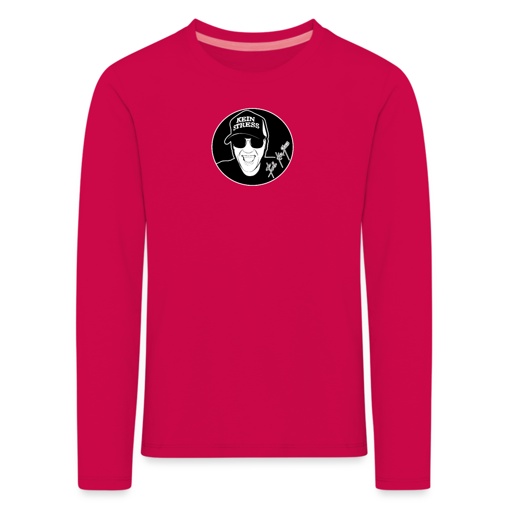 Boscho Kein Stress ® Kinder Premium Langarmshirt - dunkles Pink