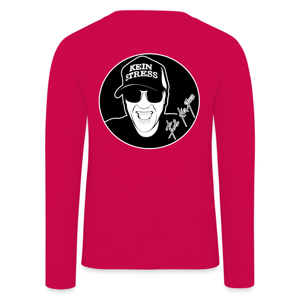 Boscho Kein Stress ® Kinder Premium Langarmshirt - dunkles Pink