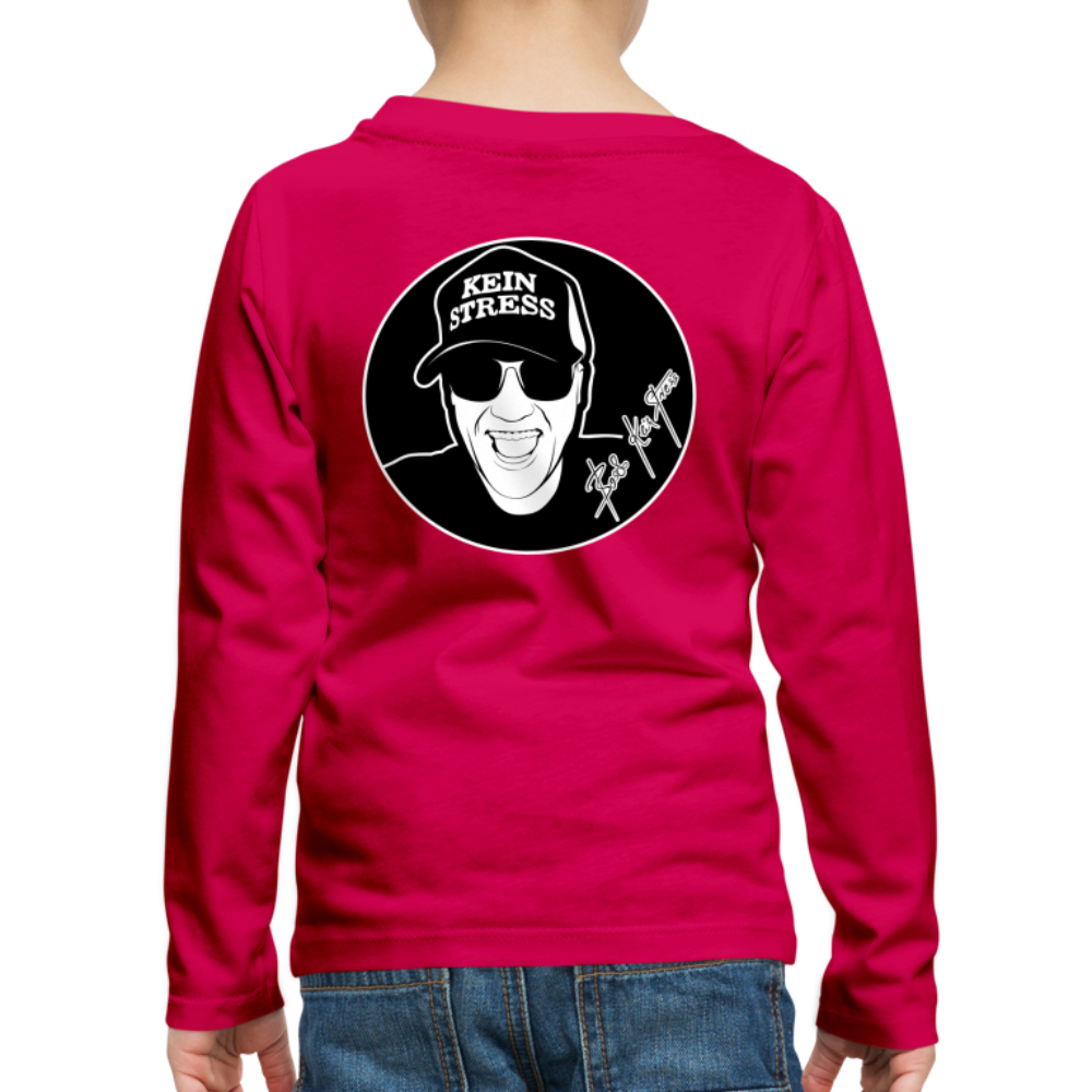 Boscho Kein Stress ® Kinder Premium Langarmshirt - dunkles Pink