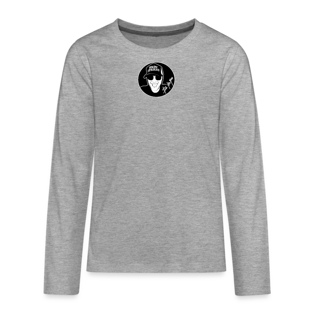 Boscho Kein Stress ® Teenager Premium Langarmshirt - Grau meliert