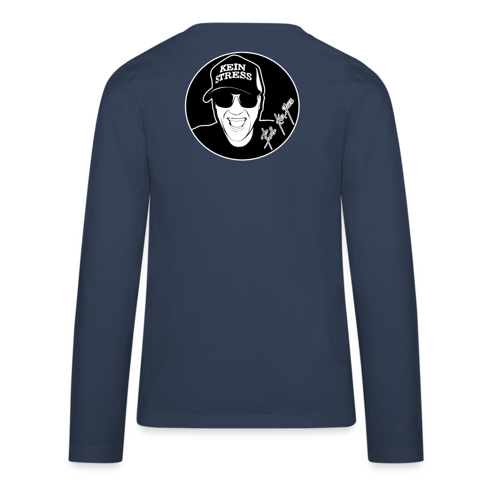 Boscho Kein Stress ® Teenager Premium Langarmshirt - Navy