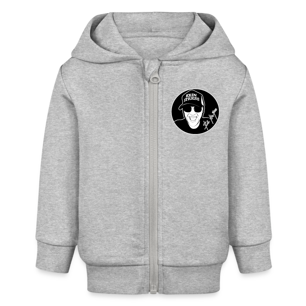 Boscho Kein Stress ® Bio Zip Hoodie BABY CONNECTOR - Grau meliert