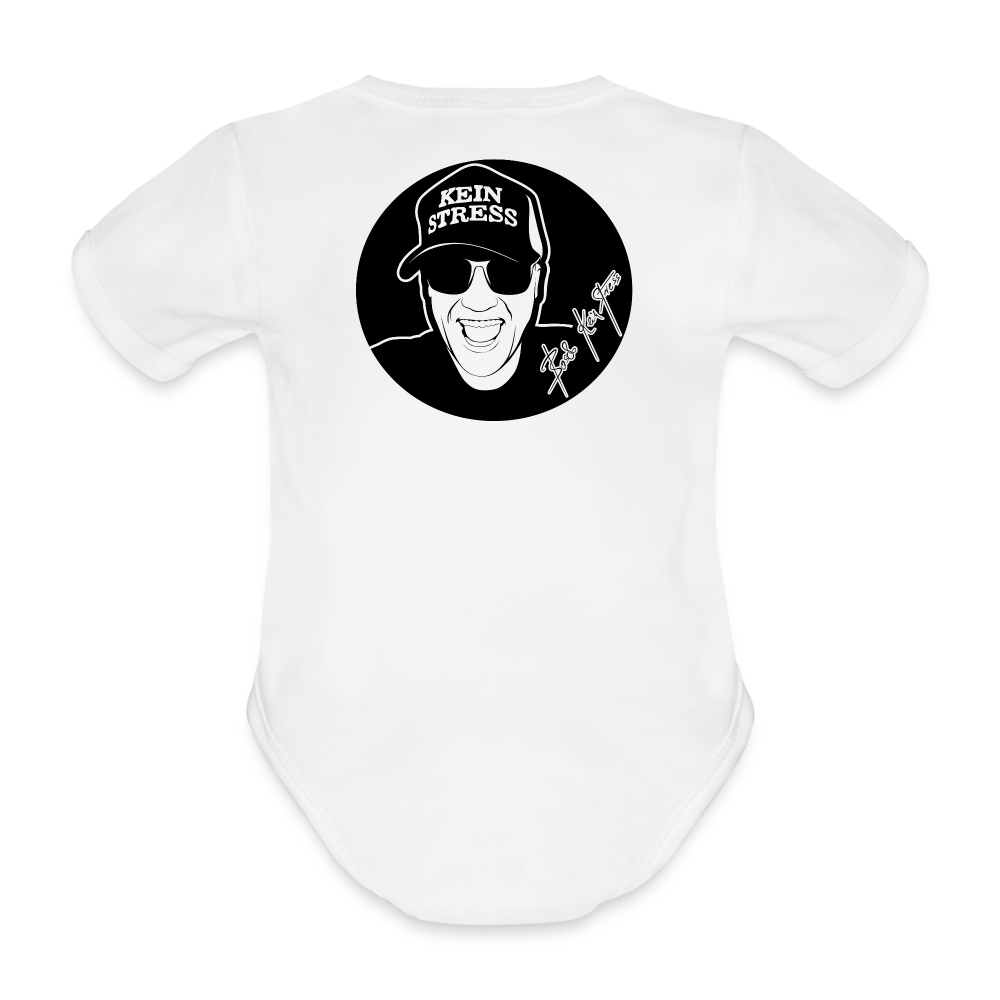 Boscho Kein Stress ® Baby Bio-Kurzarm-Body - weiß