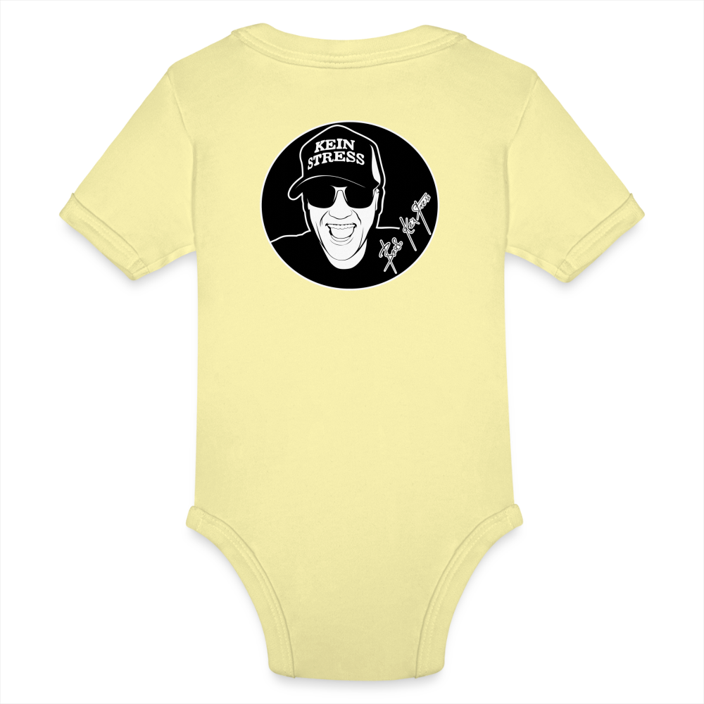 Boscho Kein Stress ® Baby Bio-Kurzarm-Body - Hellgelb