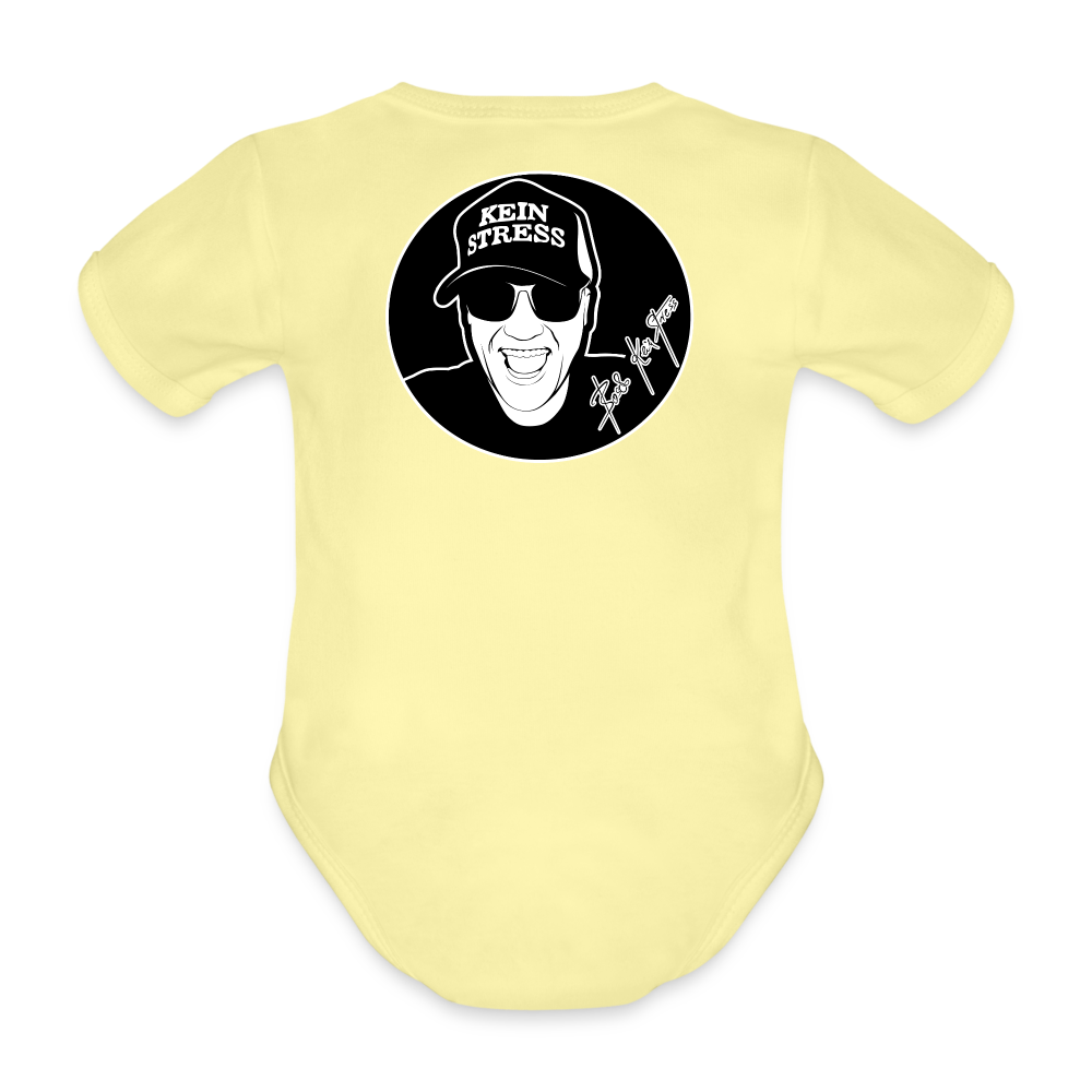 Boscho Kein Stress ® Baby Bio-Kurzarm-Body - Hellgelb