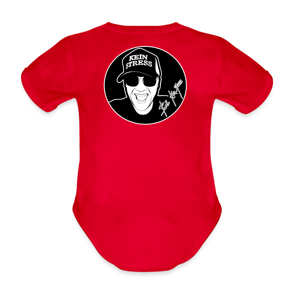 Boscho Kein Stress ® Baby Bio-Kurzarm-Body - Rot