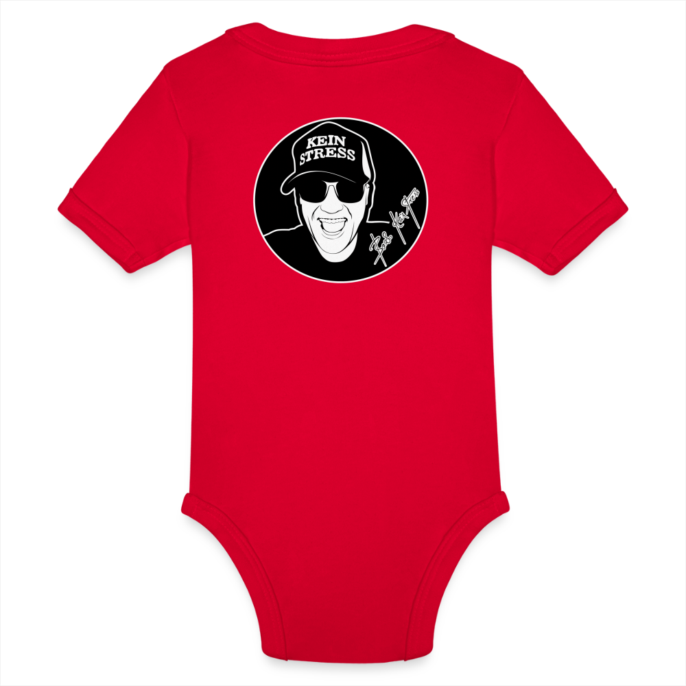Boscho Kein Stress ® Baby Bio-Kurzarm-Body - Rot
