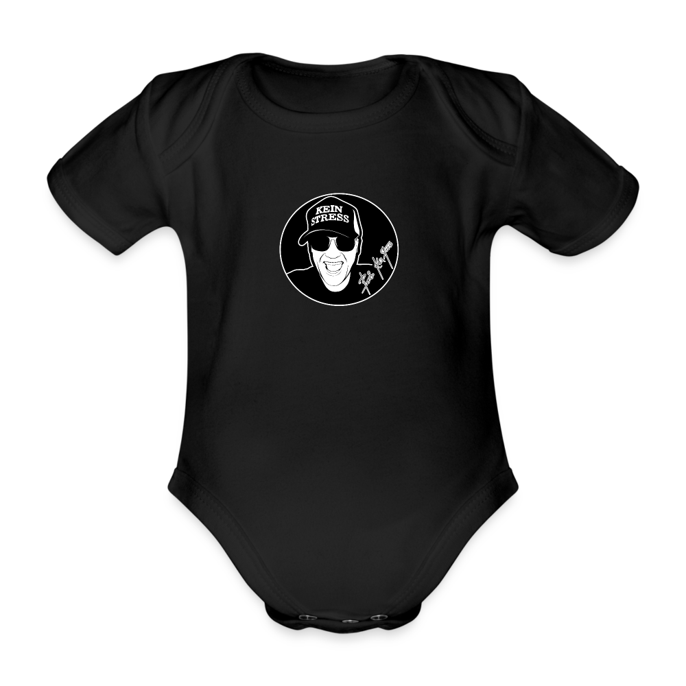 Boscho Kein Stress ® Baby Bio-Kurzarm-Body - Schwarz