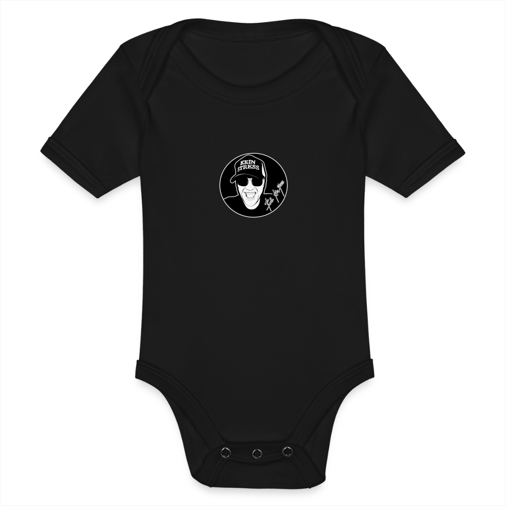 Boscho Kein Stress ® Baby Bio-Kurzarm-Body - Schwarz