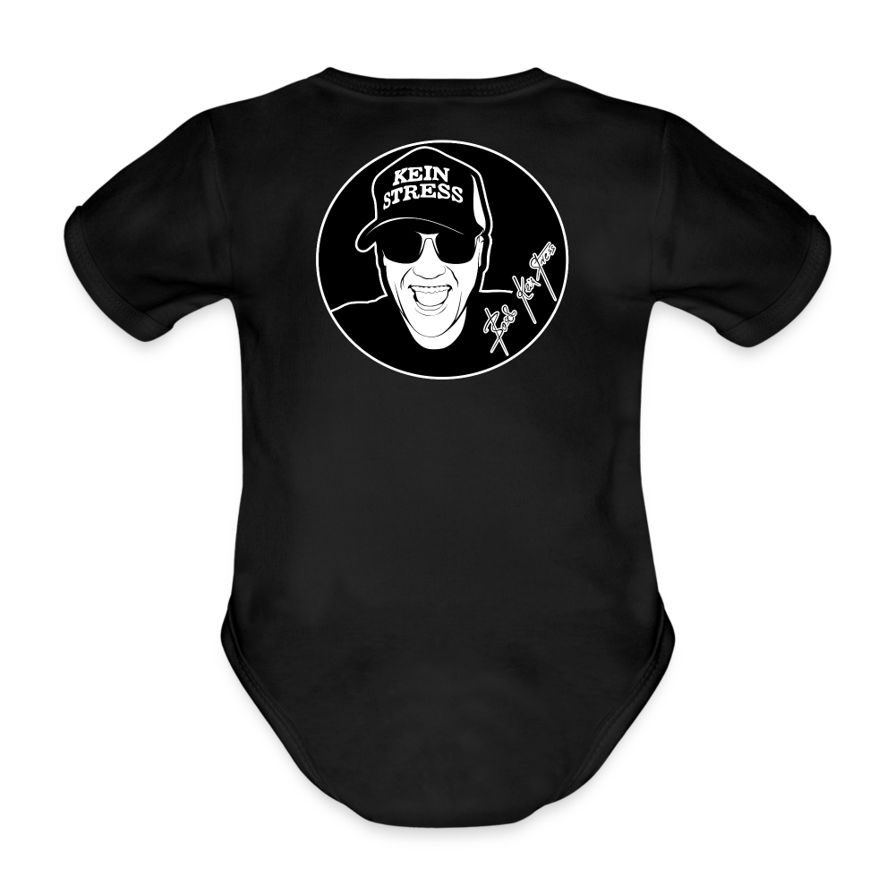 Boscho Kein Stress ® Baby Bio-Kurzarm-Body - Schwarz