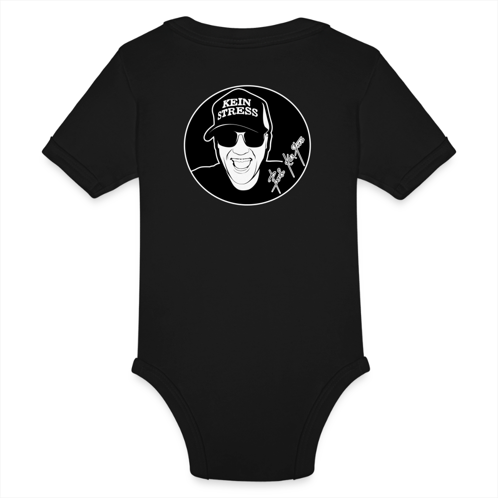 Boscho Kein Stress ® Baby Bio-Kurzarm-Body - Schwarz