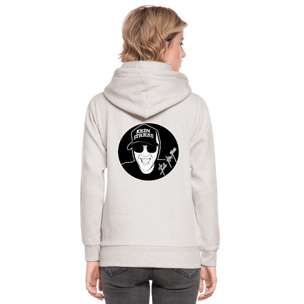 Boscho Kein Stress ® Unisex Schalkragen Hoodie - Beige meliert