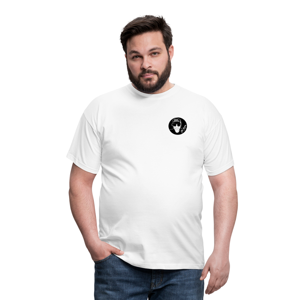 Boscho Kein Stress ® T-Shirt mit Logo auf Vorder - und Rückseite - weiß