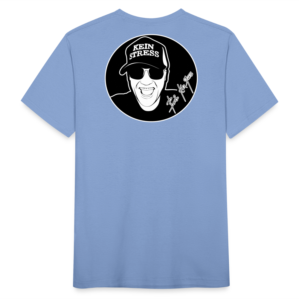 Boscho Kein Stress ® T-Shirt mit Logo auf Vorder - und Rückseite - carolina blue