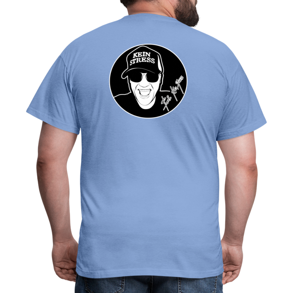 Boscho Kein Stress ® T-Shirt mit Logo auf Vorder - und Rückseite - carolina blue