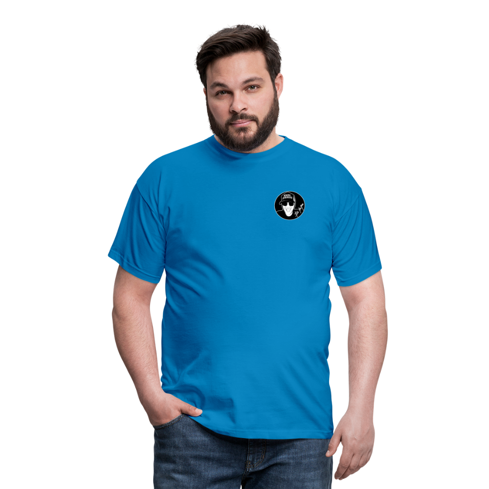 Boscho Kein Stress ® T-Shirt mit Logo auf Vorder - und Rückseite - Royalblau