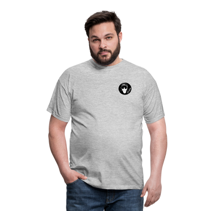 Boscho Kein Stress ® T-Shirt mit Logo auf Vorder - und Rückseite - Grau meliert