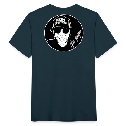 Boscho Kein Stress ® T-Shirt mit Logo auf Vorder - und Rückseite - Navy