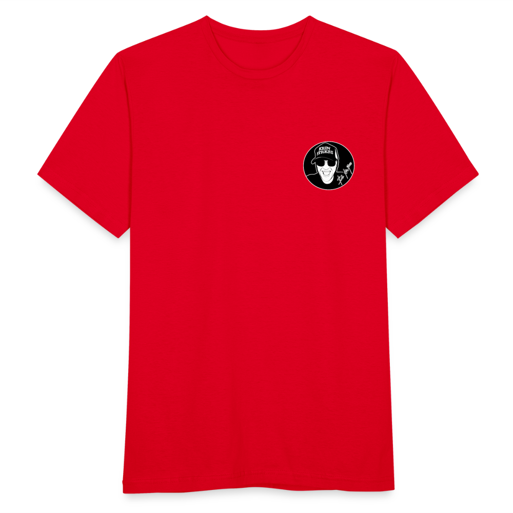 Boscho Kein Stress ® T-Shirt mit Logo auf Vorder - und Rückseite - Rot