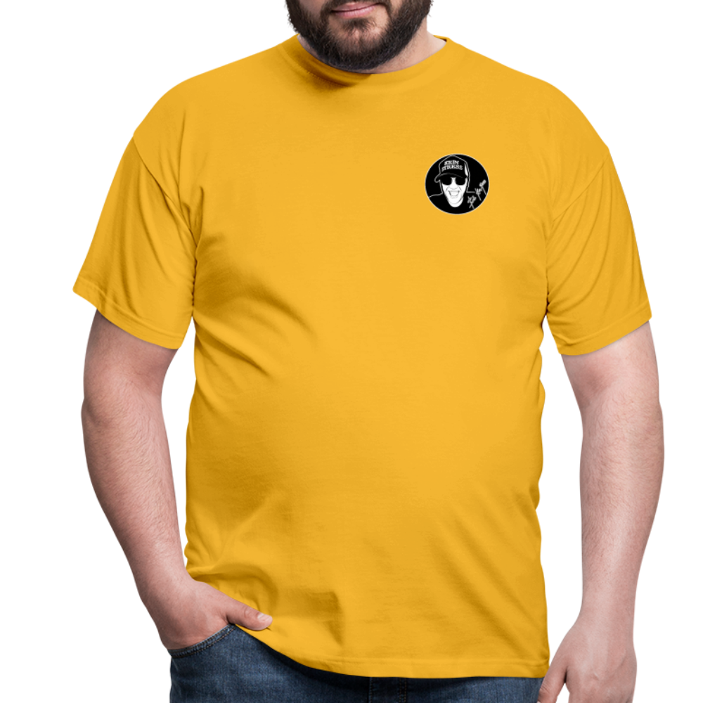 Boscho Kein Stress ® T-Shirt mit Logo auf Vorder - und Rückseite - Gelb