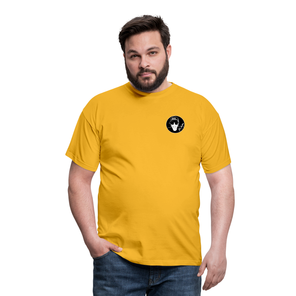 Boscho Kein Stress ® T-Shirt mit Logo auf Vorder - und Rückseite - Gelb