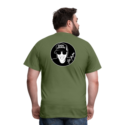 Boscho Kein Stress ® T-Shirt mit Logo auf Vorder - und Rückseite - Militärgrün