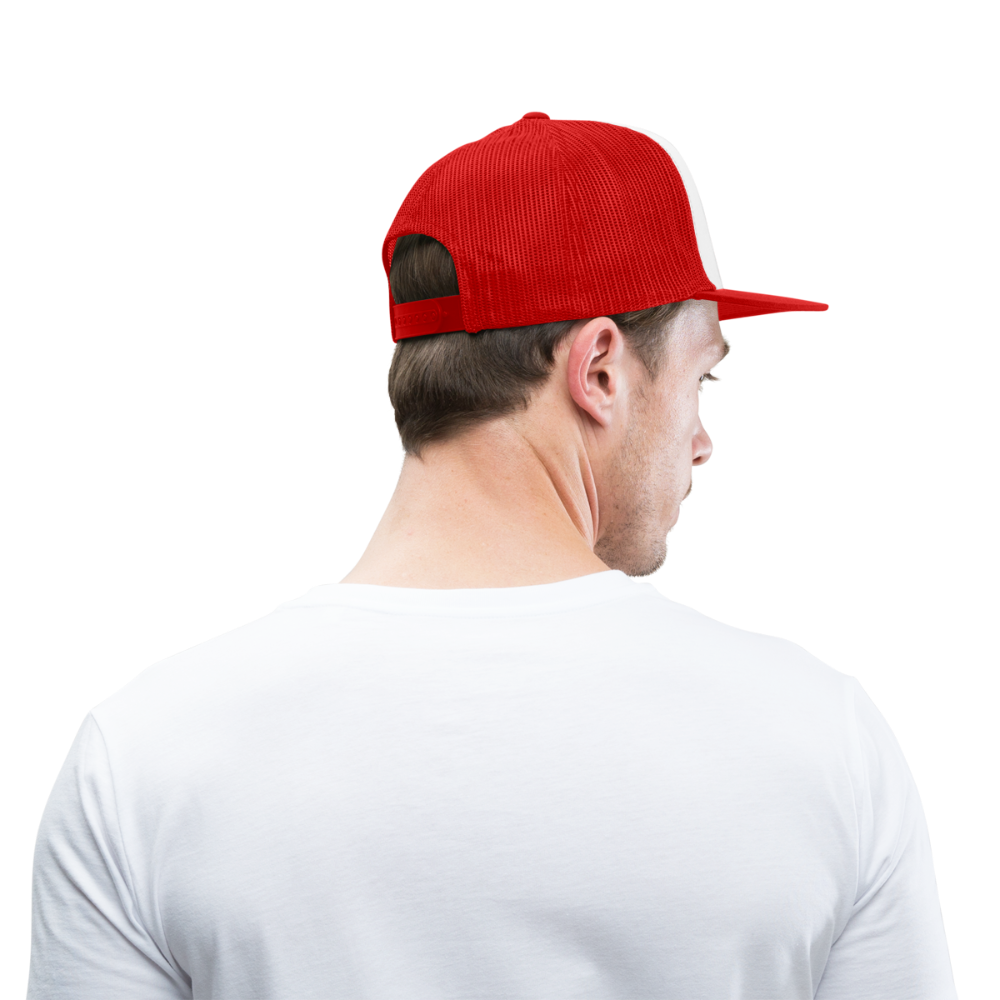 Boscho Kein Stress ® Trucker Cap Text Tschechisch mit Logo ŽÁDNÝ STRES - Weiß/Rot