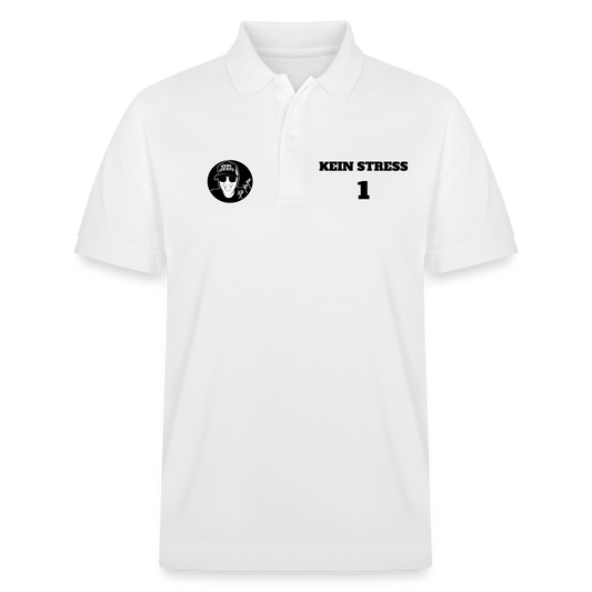 Boscho Kein Stress ® Männer Bio Poloshirt Limited Edition 2024 weiß - weiß